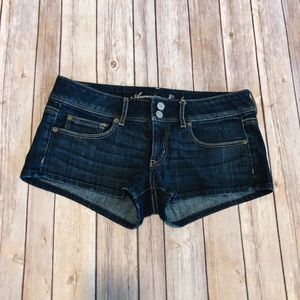 American Eagle Stretch Low Rise Denim Shorts